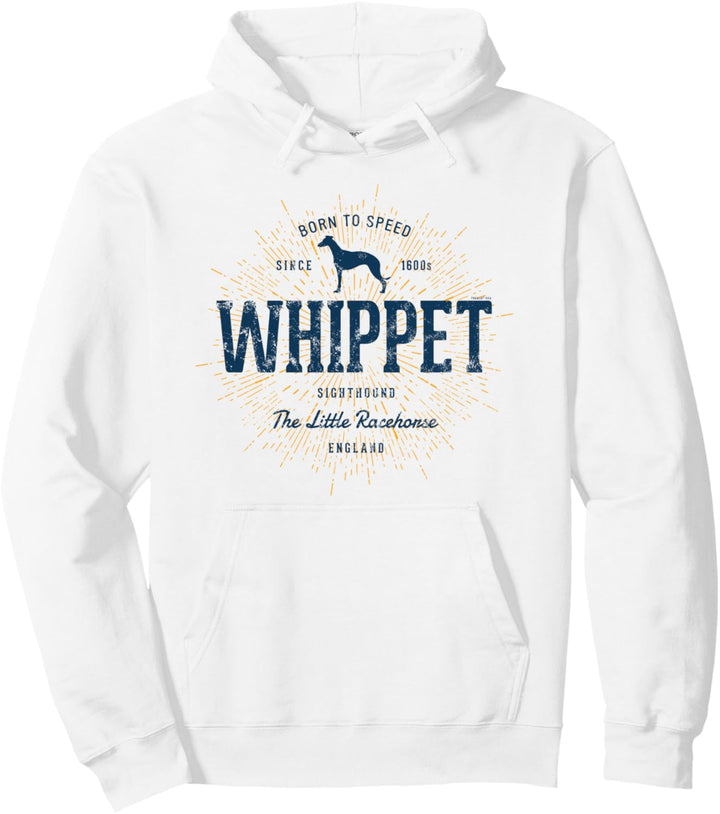 Whippet Vintage Kleiner Englischer Retro Whippet Pullover Hoodie