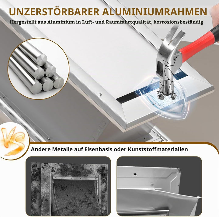 Ownpets Hundeklappe, Aluminium Haustiertür, M, luminium Anti-Rost Teleskop-Hundeklappe für kleine bi