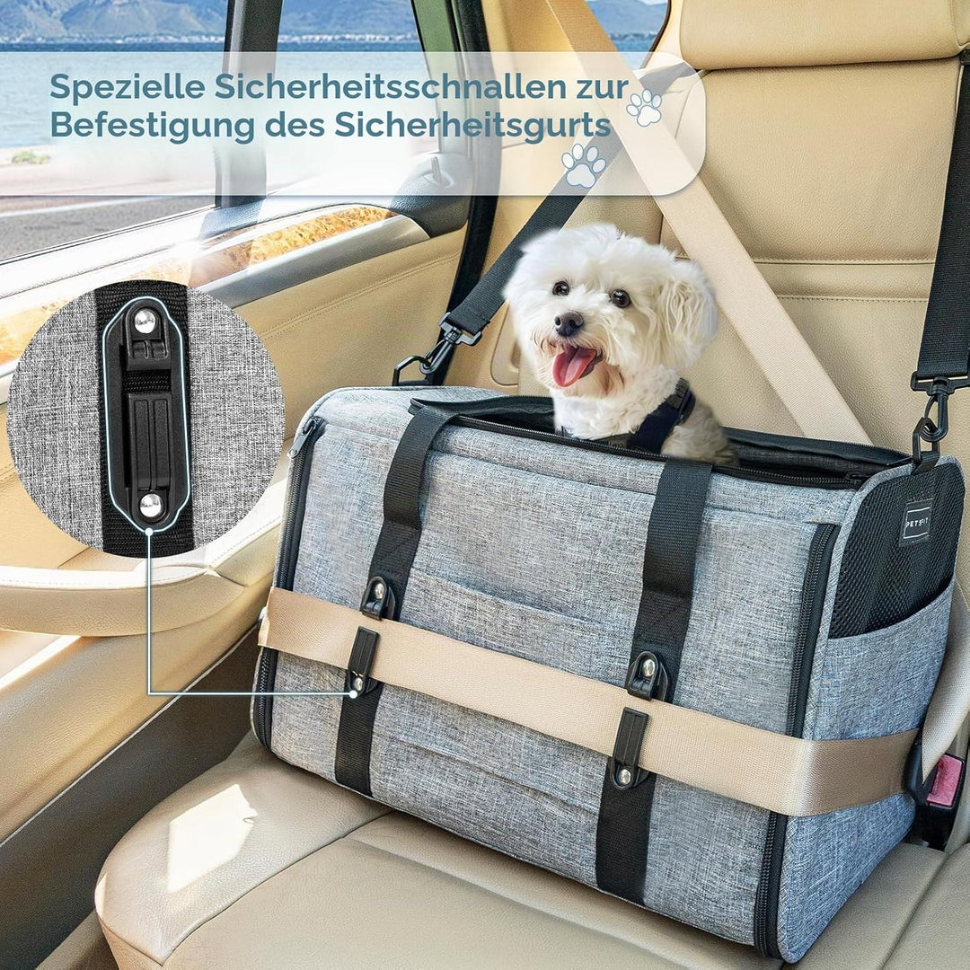 Petsfit Transportbox Katze Hundebox Auto Katzentransportbox Transportbox Hund - Faltbare Tragetasche