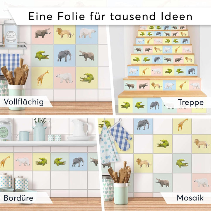 Fliesen Mosaik Klebefliesen - CREATISTO Fliesensticker I Klebefolie Fliesen Sticker Aufkleber Badfli