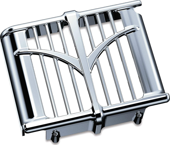 Kuryakyn 5640 Motorrad Motor Akzent Zubehör: Ölkühlerabdeckung für Indianermotorräder 2014-19, Chrom