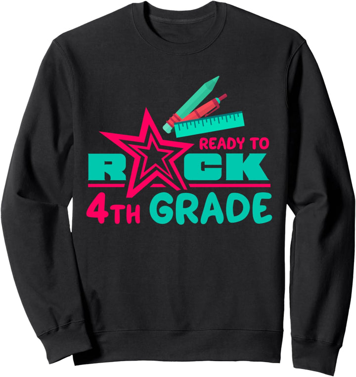 4. Klasse Zurück in die Schule Jungen und Mädchen vierte Klasse Sweatshirt