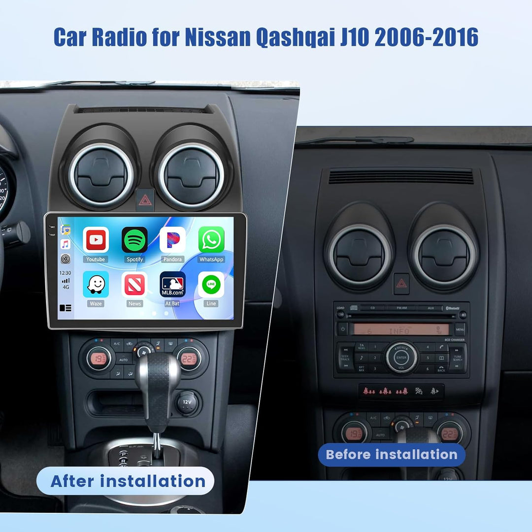 [4G+128G] Inefala Android 15 Autoradio für Nissan Qashqai J10 2006-2016 mit Wireless Carplay Android