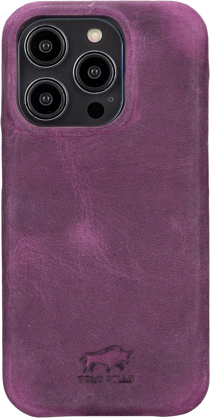 Solo Pelle Lederhülle kompatibel für iPhone 14 Pro in 6.1 Zoll abnehmbare Hülle (2in1) inkl. Kartenf
