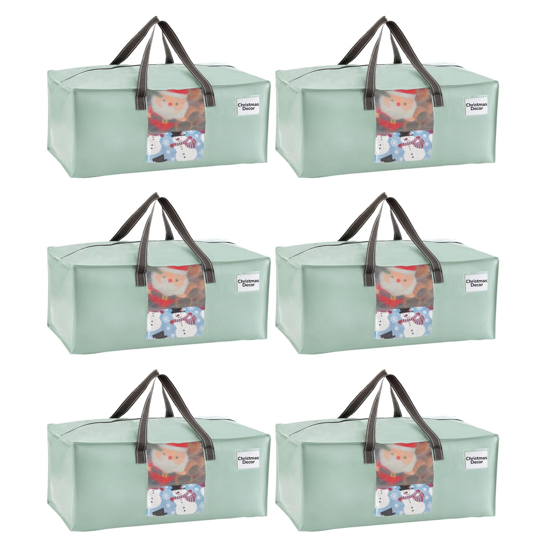 VENO 6er-Pack Umzugstaschen XXL (87 Liter) mit Sichtfenster,Aufbewahrungstasche mit Starken Griffen