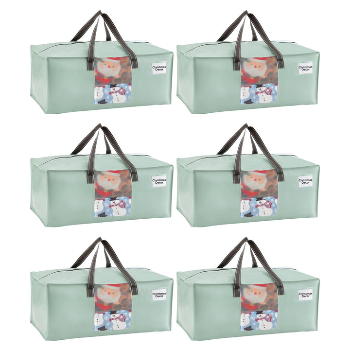 VENO 6er-Pack Umzugstaschen XXL (87 Liter) mit Sichtfenster,Aufbewahrungstasche mit Starken Griffen