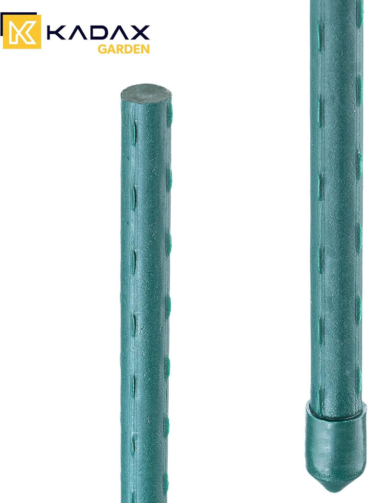 KADAX Pflanzstäbe 180 cm x 11 mm, 5er Set – Beschichteter Stahl Rankstab, Pflanzenstütze &amp; Tomatenst