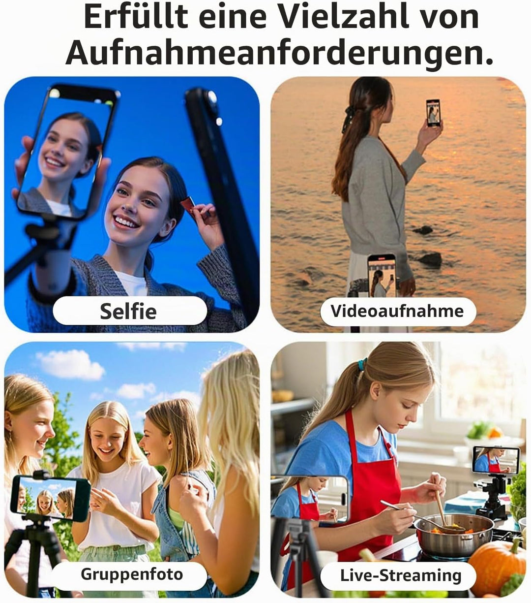 Handy-Vlog-Selfie-Monitor-Bildschirm, kabellose Fernkamera-Monitor, keine Latenz, Selfie/Vlogging/Li