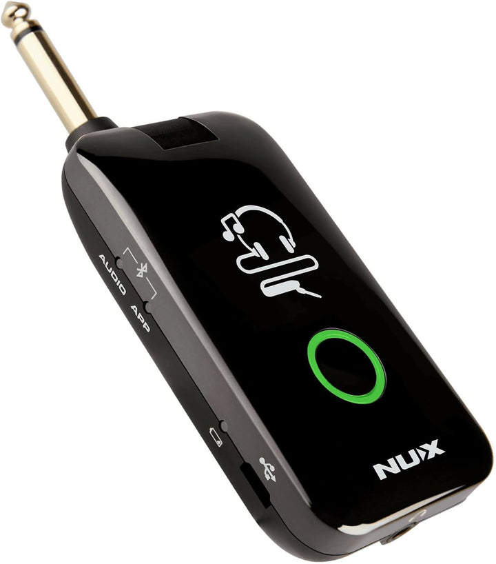 Nux MP-2 Mighty Plug Drahtlose Verstärker- und Effekt-Simulation für Gitarre und Bass + keepdrum Kop