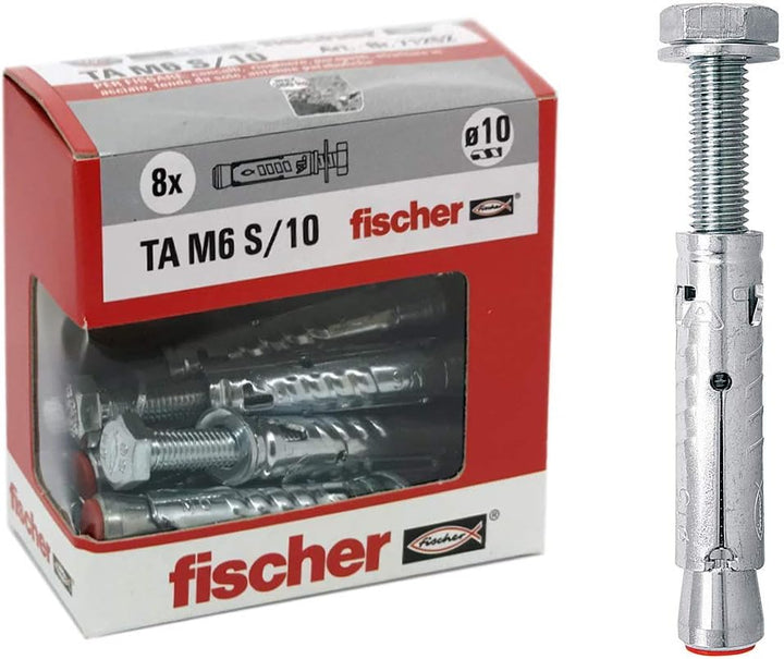 Stahldübel TA M 6 S/10 Y mit Sechskantschraube, 3er Pack M6 + vite, 3er Pack Single, M6 + vite, 3er