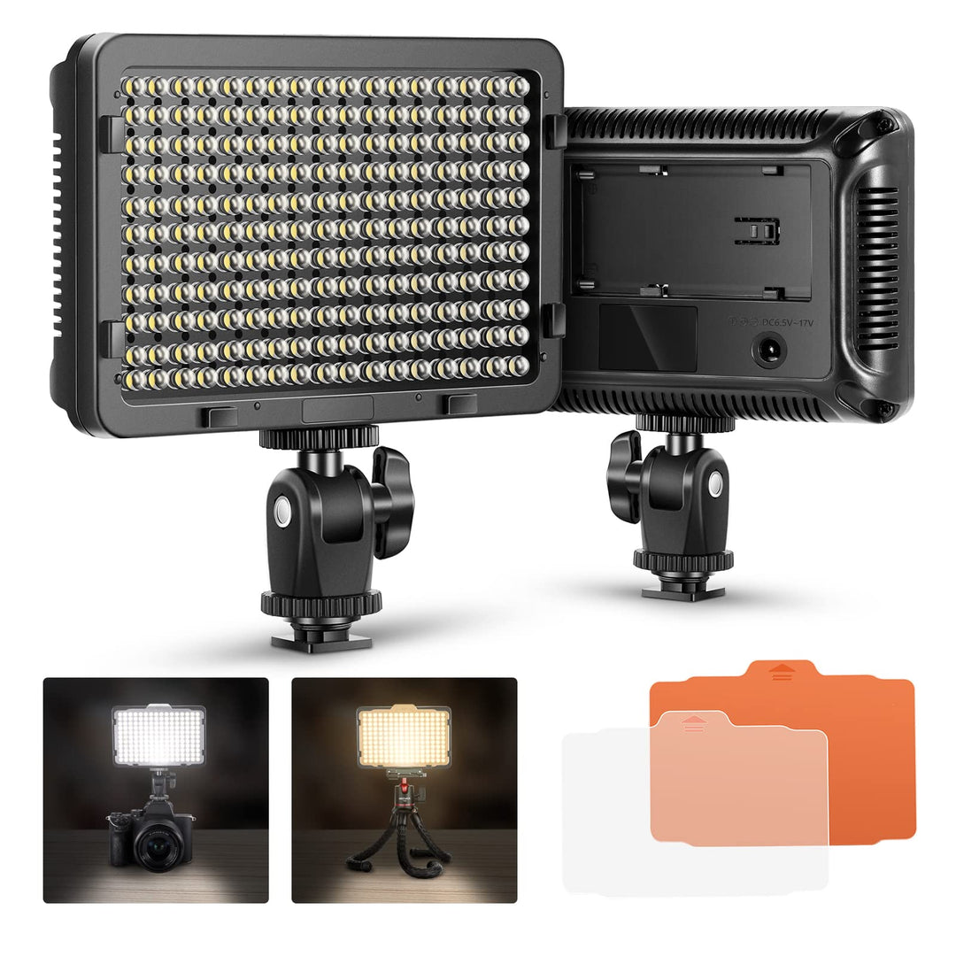NEEWER 176 LED Videoleuchte Streaming Licht 5600K dimmbar Videolicht Panel mit 1/4 Zoll Gewinde, Key