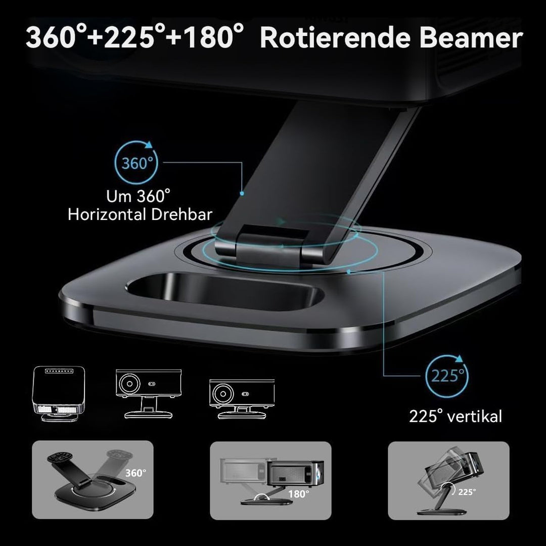 Smart Beamer Google TV 39000 Lume 4K Unterstützt Heimkino Projektor | 1800 ANSI Helligkeit, Full HD