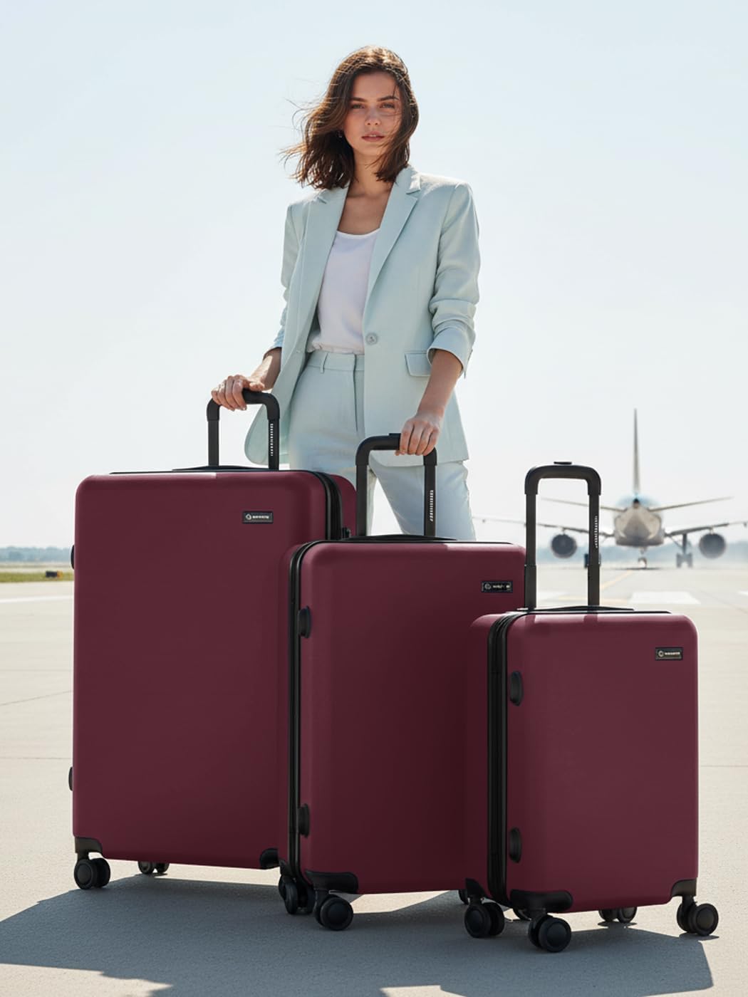 Smartbox Hartschalen Koffer-Set 3-teilig für Damen & Herren | leichte & stabile Reise-Trolleys aus h