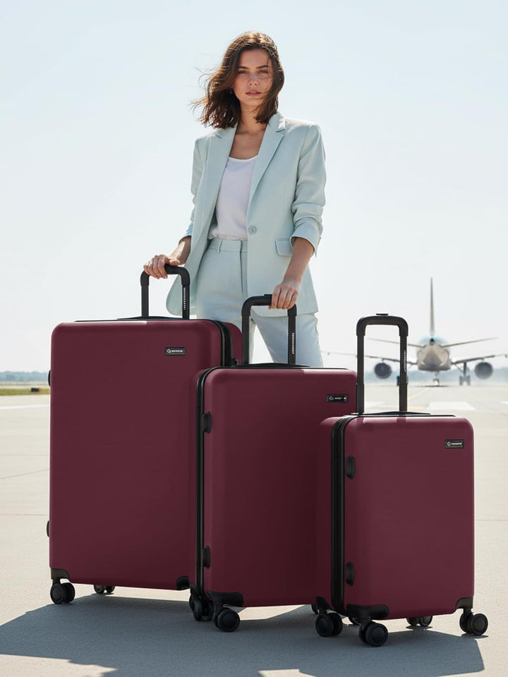 Smartbox Hartschalen Koffer-Set 3-teilig für Damen & Herren | leichte & stabile Reise-Trolleys aus h