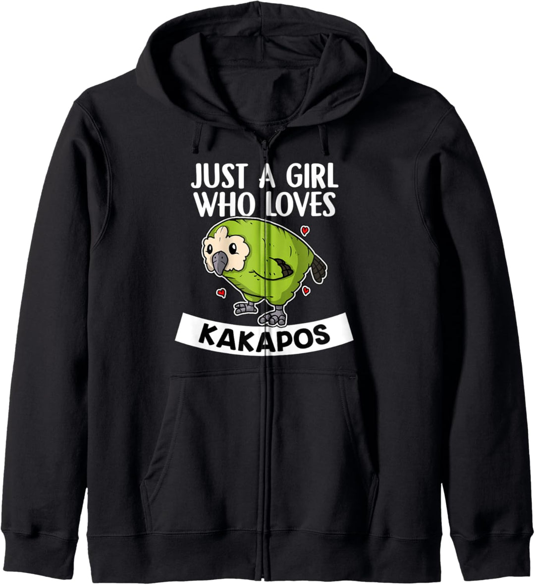 Just A Girl Who Loves Kakapos Lustiges Papagei Kakapo Kostüm Kapuzenjacke