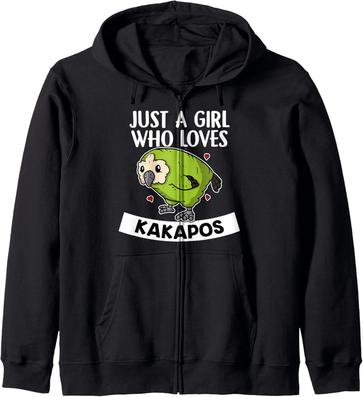 Just A Girl Who Loves Kakapos Lustiges Papagei Kakapo Kostüm Kapuzenjacke