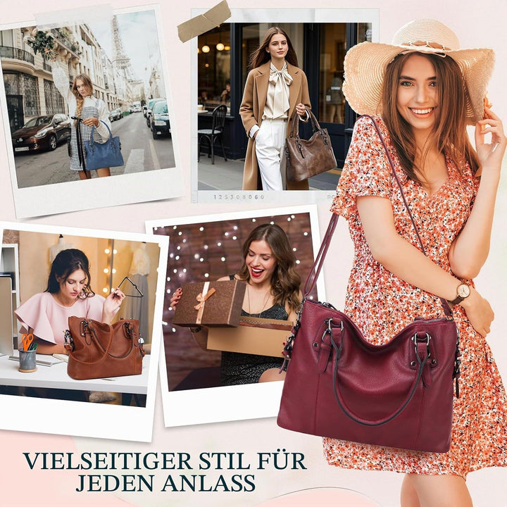 MayBlosom Hobo-Tasche für Frauen, Einkaufstasche, Umhängetasche, Umhängetasche, Geldbörse für Frauen