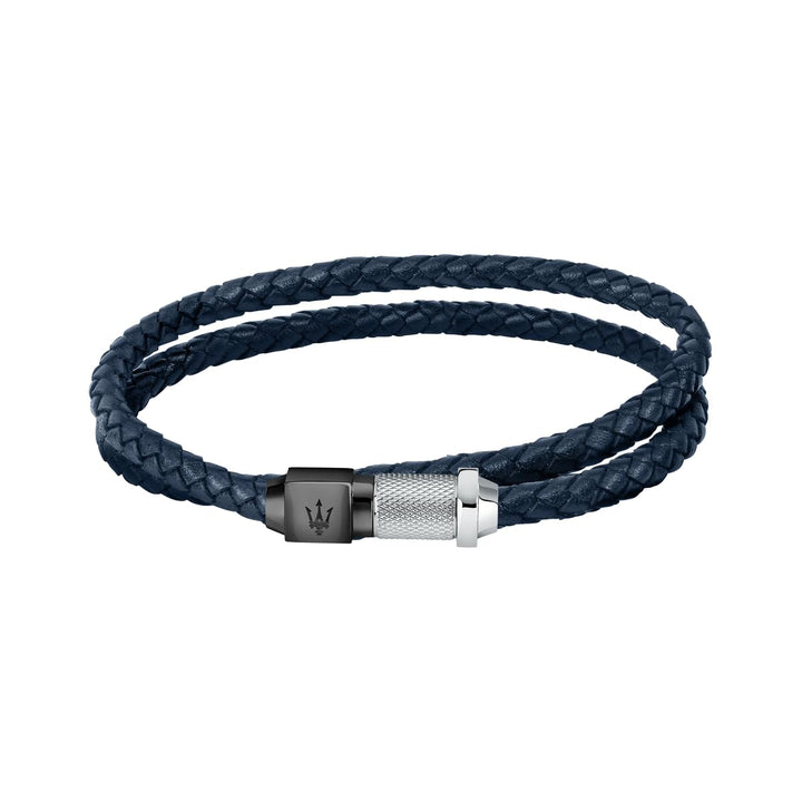 Maserati Recycled Leather Herren Armband - JM223AVE19 Blau, Blau