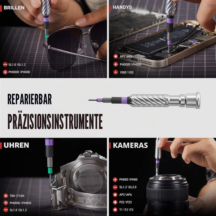 Ratschen Schraubendreher Set, 66 in 1 Magnetisch Schraubendreher Set, S2-Stahlbits, DIY-Kombinations