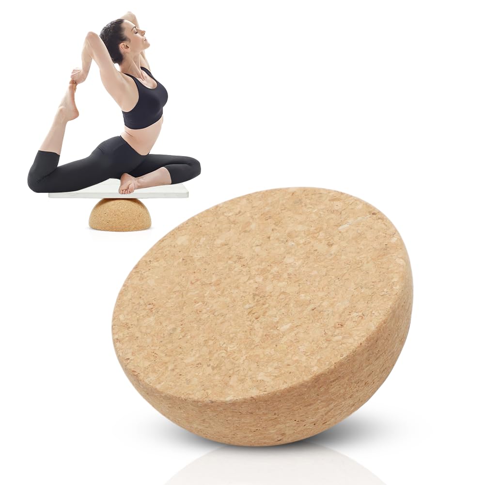 Kork Halbkugel, Ø 15 cm Balance Board Halbkugel, Höhe 7 cm, Gleichgewichts Trainer für Kinder und Er