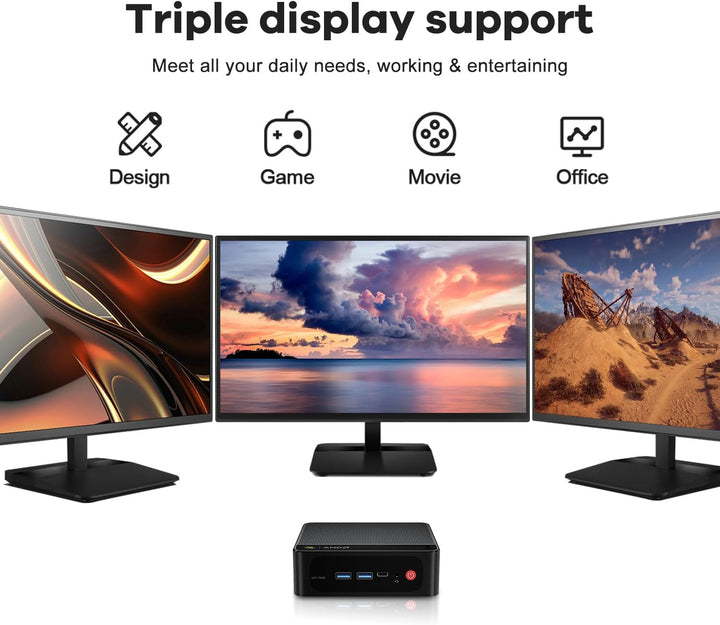 Beelink SER5 PRO Mini PC, AMD Ryzen 7 5850U (8C/16T, bis zu 4.4Hz), Mini Computer 32G DDR4 RAM/1TB M