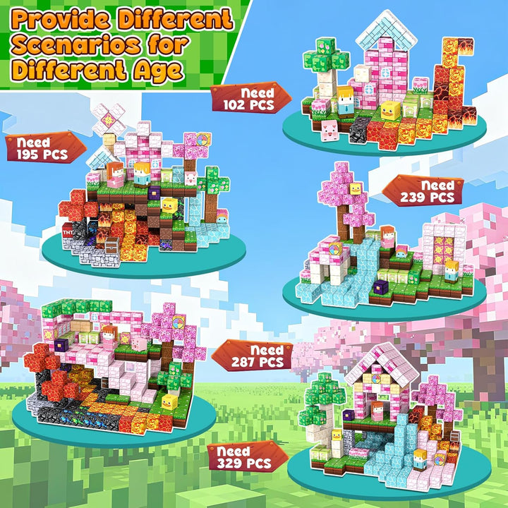 Magnetische Bausteine 200 Stück, Magnetspielzeug Kreatives STEM Magnetic Building Blocks Spielzeug G