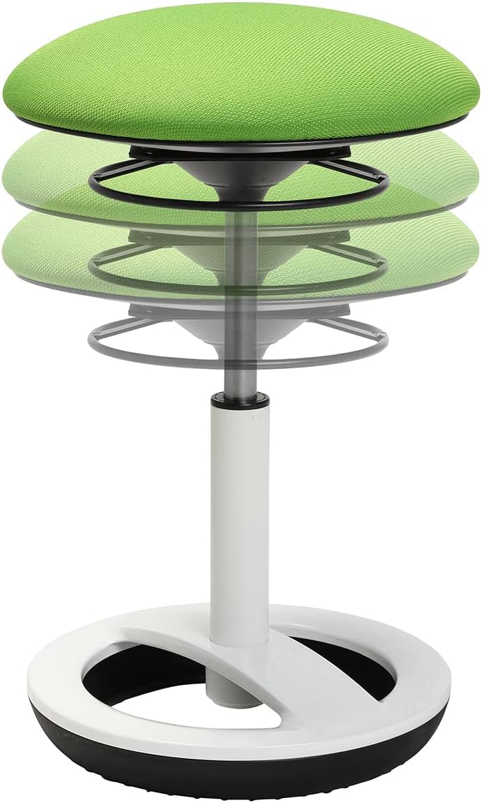 TOPSTAR Sitness Bob, ergonomischer Sitzhocker, Arbeitshocker, Bürohocker mit Schwingeffekt, Sitzhöhe