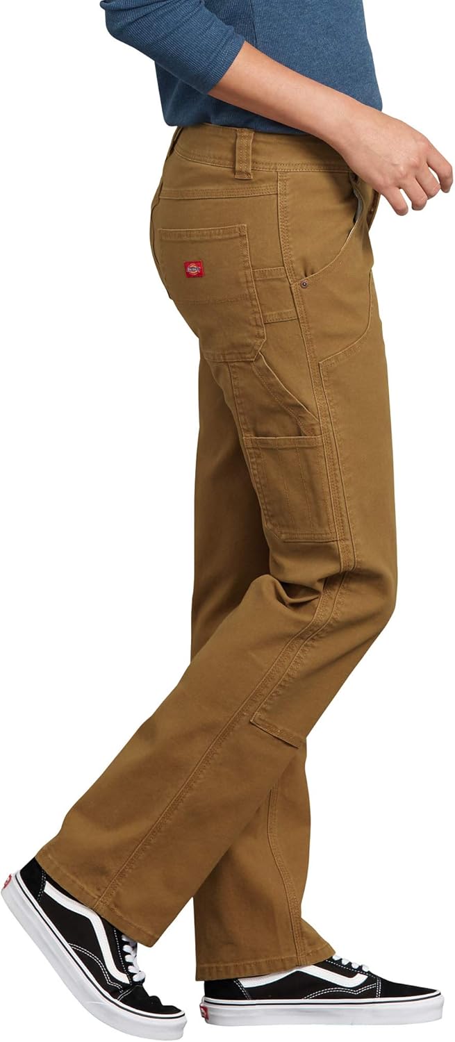 Dickies Damen Stretch Duck Double Front Carpenter Pant Arbeitshose 34 Braune Ente, 34 Braune Ente