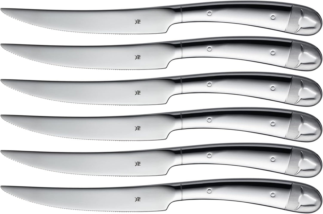 WMF Verona Besteck Set 12 Personen, 60-teilig, Monobloc-Messer & Steakmesser Set 6-teilig, Pizzamess