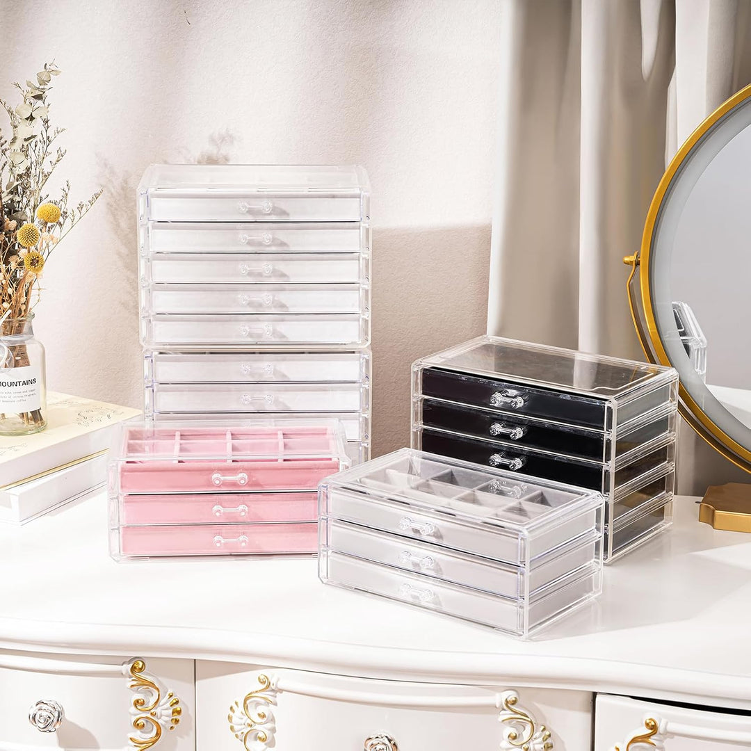ProCase Acryl Schmuck Organizer Schmuckschatulle für Damen Durchsichtige Schmuckaufbewahrung Schmuck