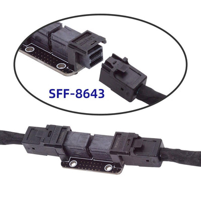 chenyang SFF-8643 Koppleradapter Mini SAS 4.0 SFF-8643 Buchse auf Buchse Interner Erweiterungsadapte