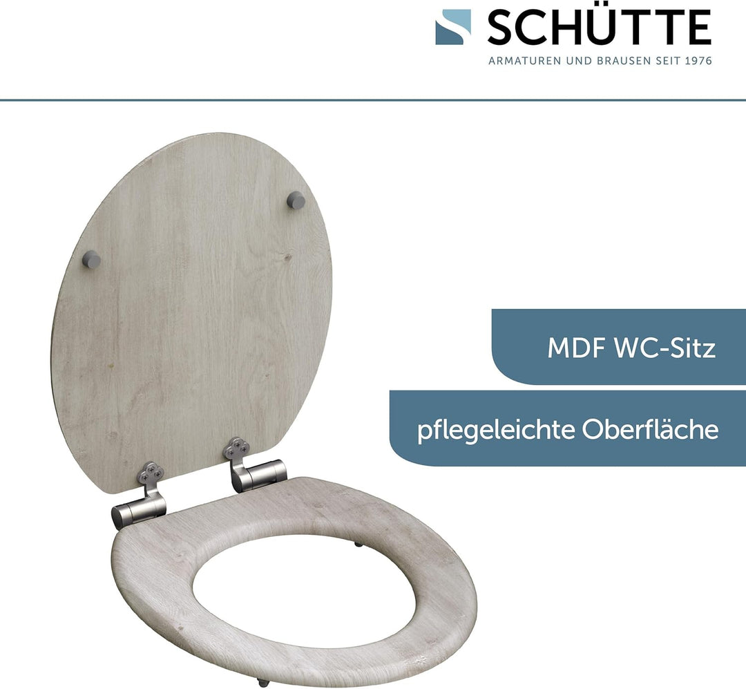 SCHÜTTE WC-Sitz MDF (Light Wood) Light Wood MDF, Light Wood MDF