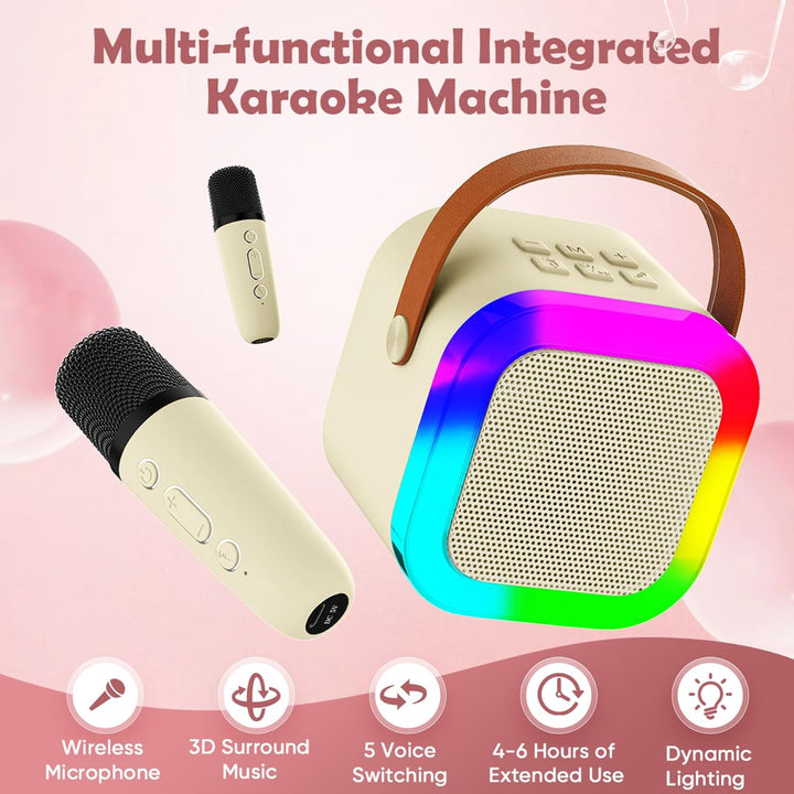 Koolcover Karaoke-Maschine für Kinder Erwachsene, tragbare Kinder Karaoke-Lautsprecher mit drahtlose