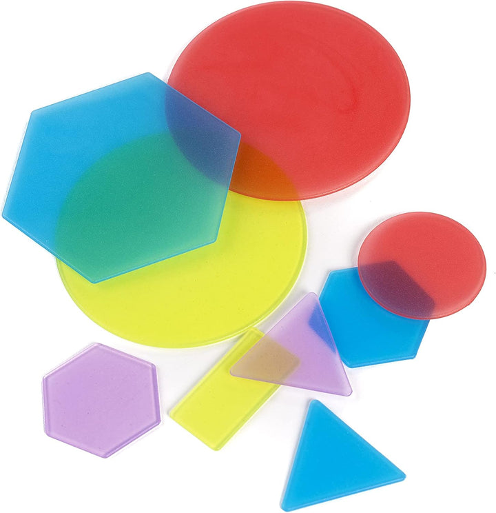 Miniland Translucent Geometry Shapes, Geometrische Legeformen für Leuchttische
