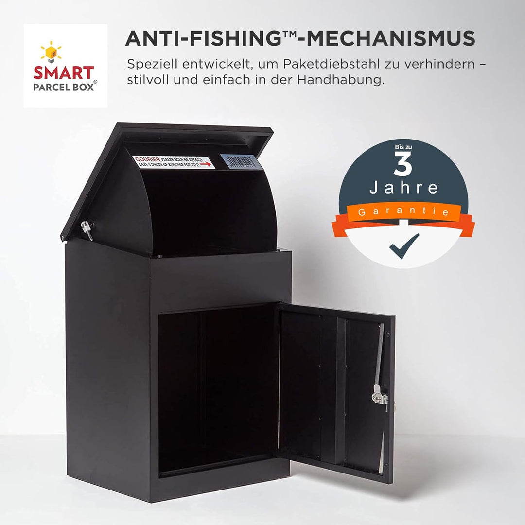 Smart Parcel Box, mittelgrosser Paketbriefkasten mit Paketfach und Briefkasten, sicherer Paketkasten