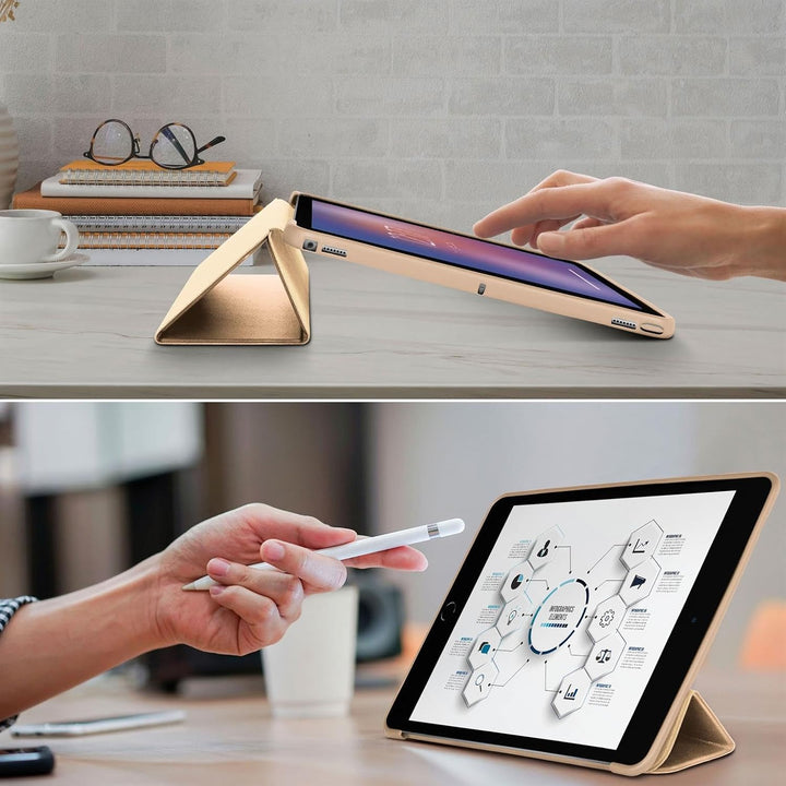 ONEFLOW Hülle kompatibel mit iPad 7 / iPad Air 3 (2019) - Dünne Schutzhülle mit Ständer und Auto Sch