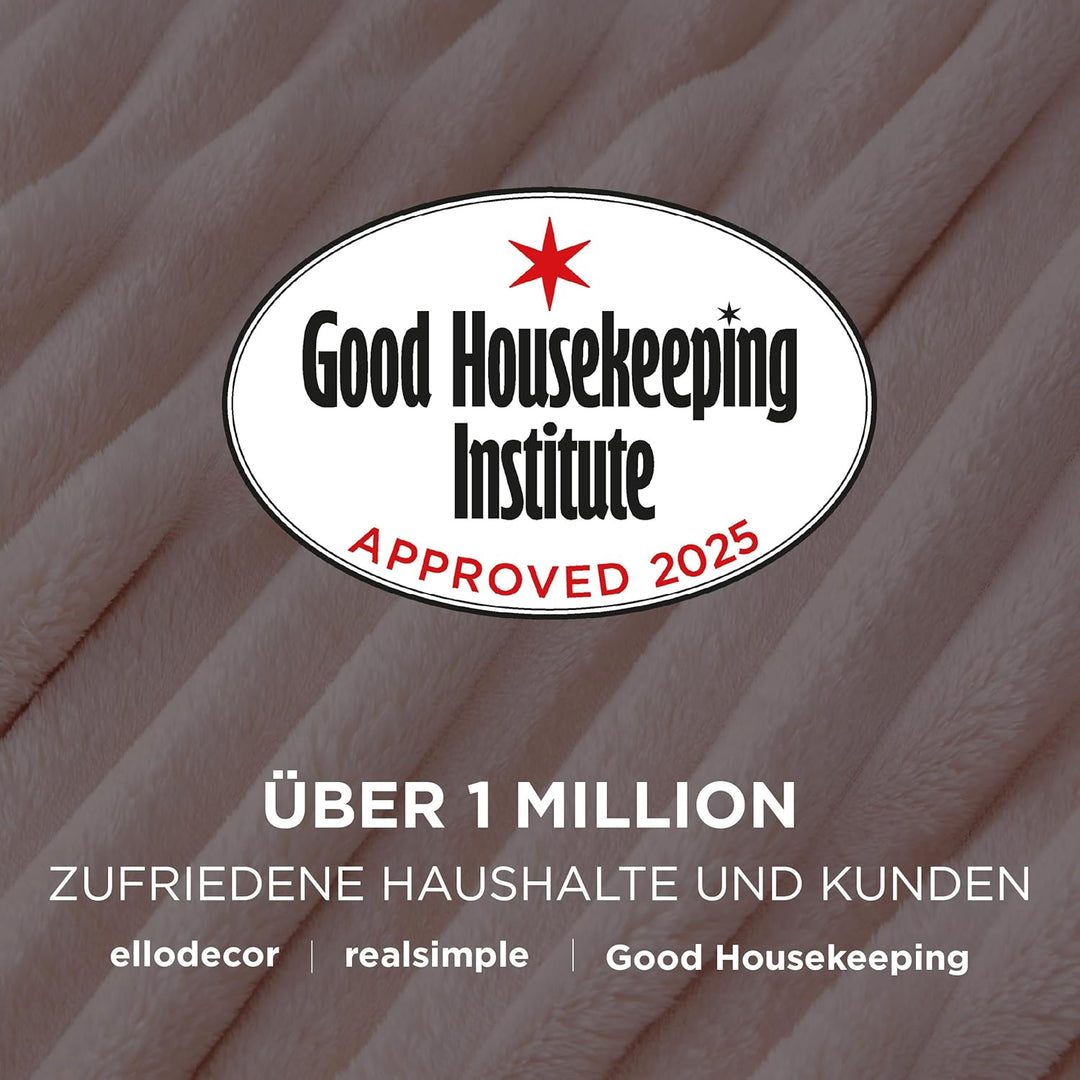 BEDSURE Kuscheldecke für Zimmer Deko - Wolldecke & Fleecedecke, Sofadecke, Weiche Warme Grobe Kordde
