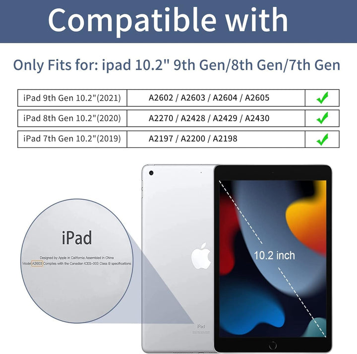 i-Pad 7th Generation 10.2" 2019 Case with Stand Feature A2197 A2200 A2198 MW762LL/A MW742LL/A MW752L