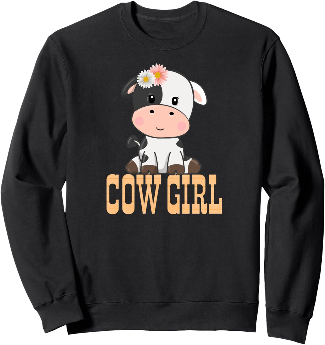 Nettes Kuh-Design für Mädchen Frauen Sweatshirt