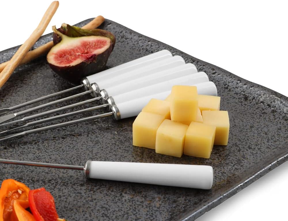 Holst Porzellan RT 333 Porzellan Käse-Servier-Set 33 cm Carbon Reactive Glaze Anthrazit, Schwarz 33c