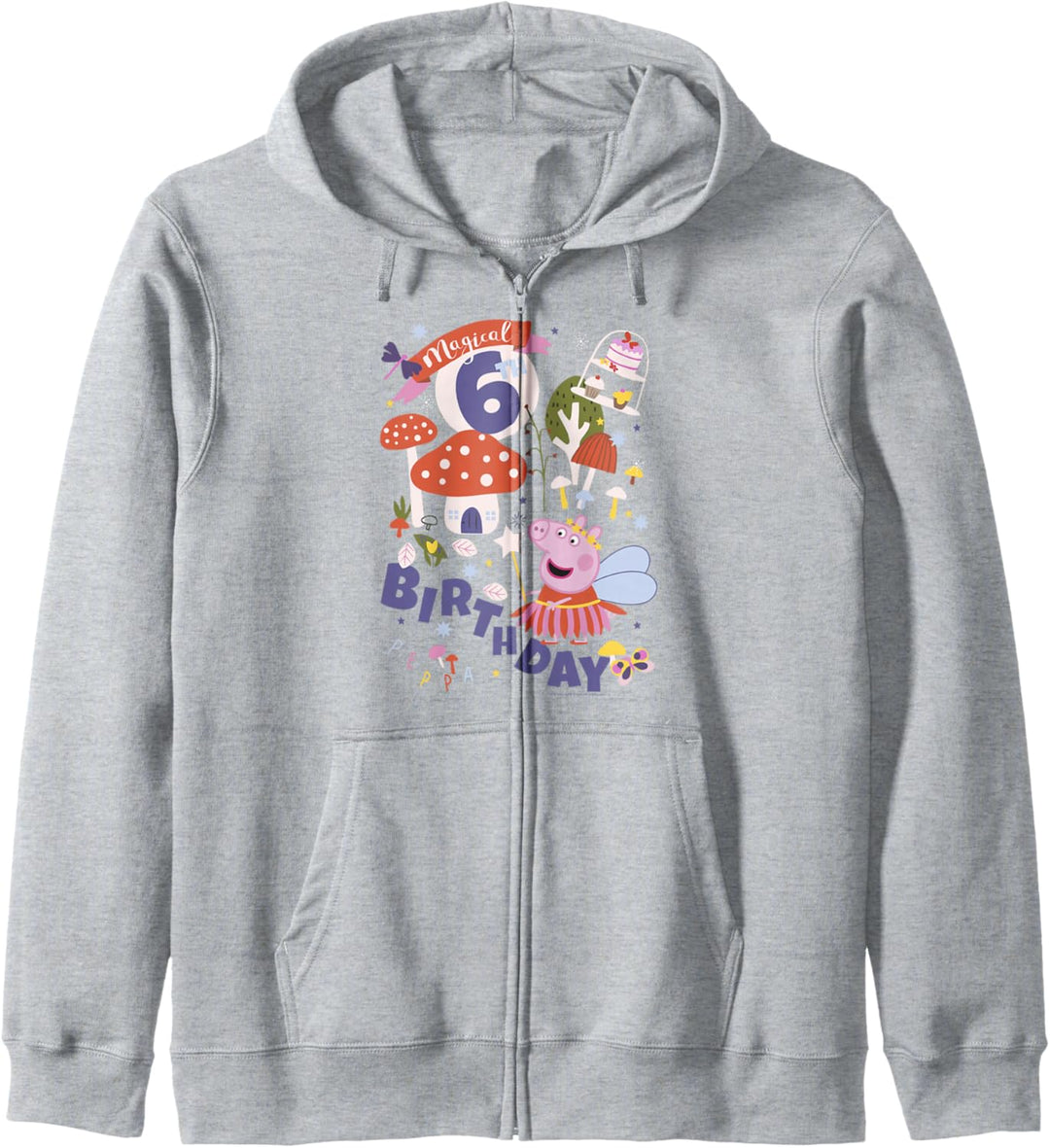Peppa Pig Magical 6th Alles Gute zum Geburtstag Kapuzenjacke
