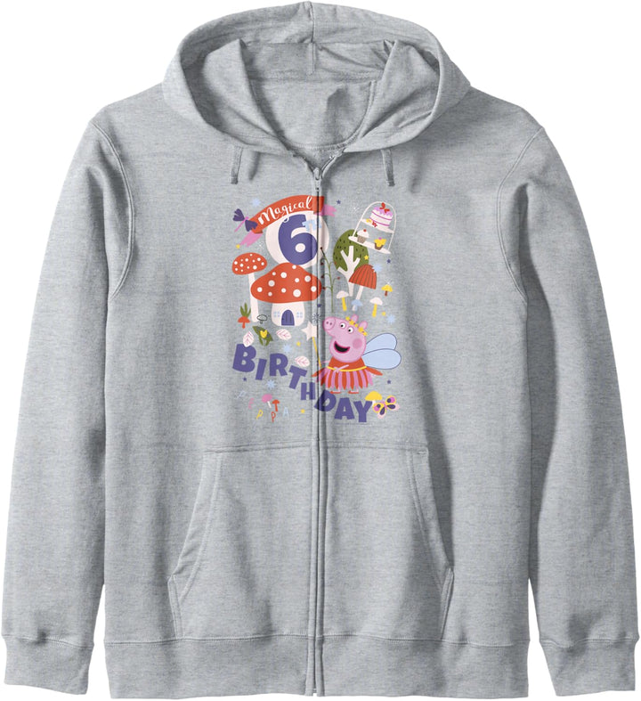 Peppa Pig Magical 6th Alles Gute zum Geburtstag Kapuzenjacke