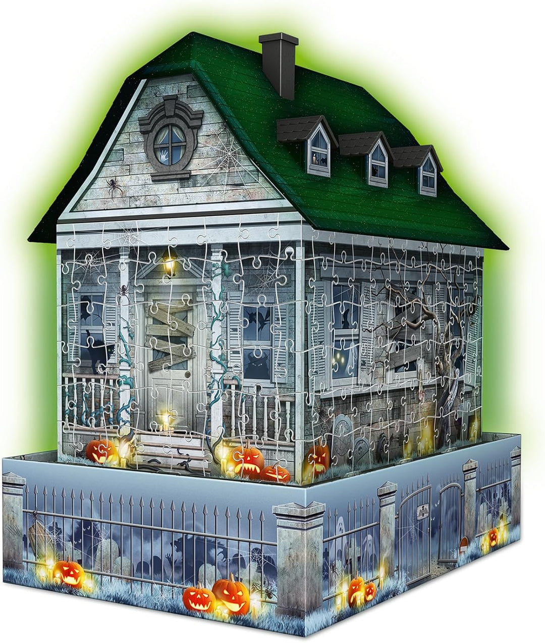 Ravensburger 3D Puzzle Gruselhaus bei Nacht 11254 - 216 Teile - für Halloween Fans ab 8 Jahren