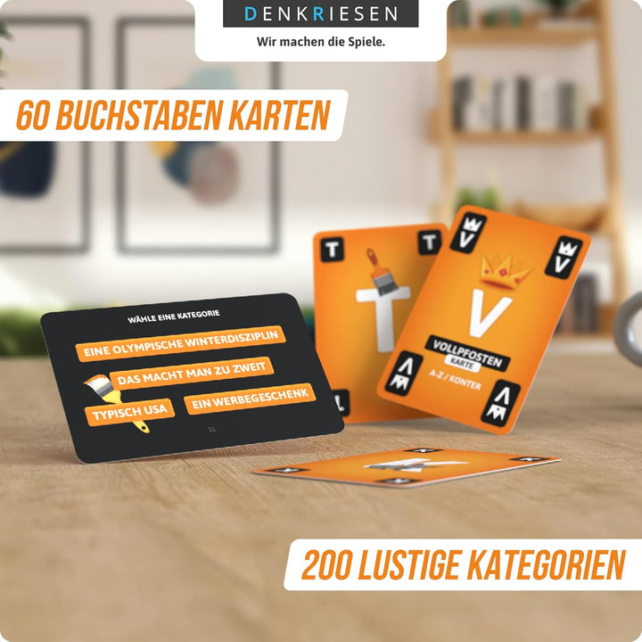 DENKRIESEN - STADT LAND VOLLPFOSTEN® - Das Trio der Kartenspiele - JUNIOR - Classic – ROTLICHT | inn
