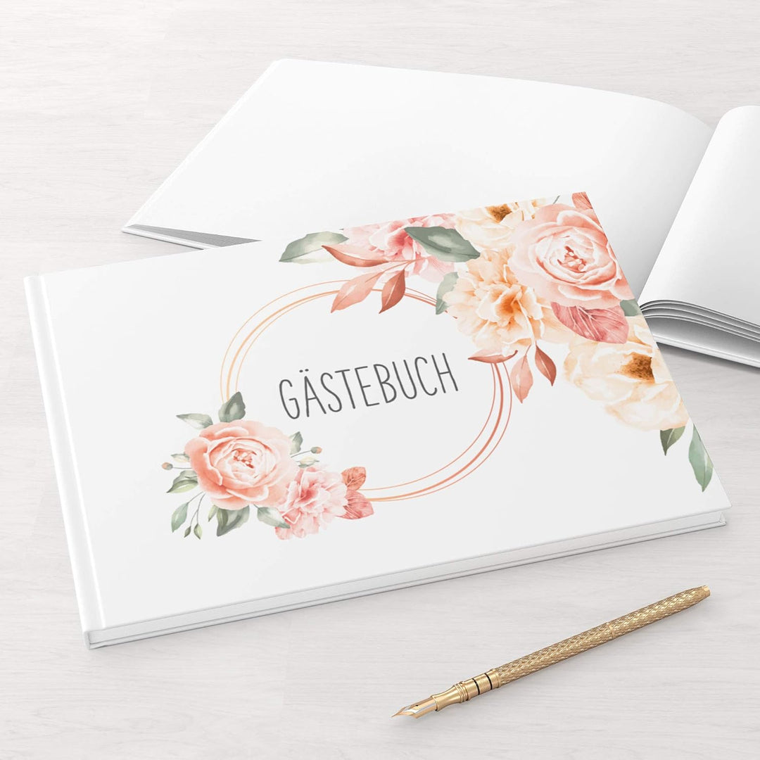 Gästebuch Hochzeit | 104 Seiten | Hardcover DIN-A4 - ohne Fragen blanko | Hochzeitsgästebuch Hochzei