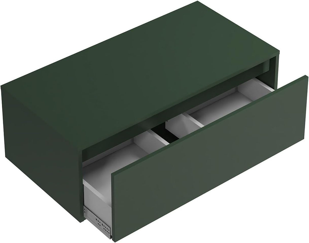 Vente-unique - Waschbeckenunterschrank hängend - Grün matt - 94 cm - TEANA II