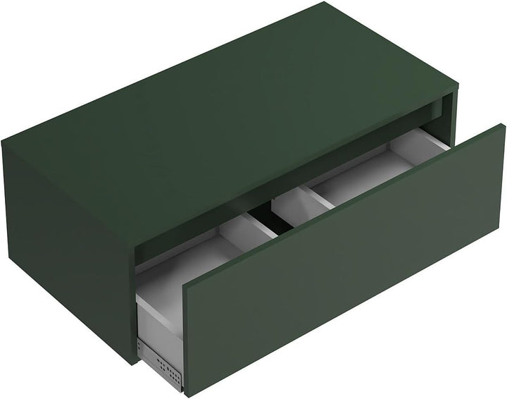Vente-unique - Waschbeckenunterschrank hängend - Grün matt - 94 cm - TEANA II