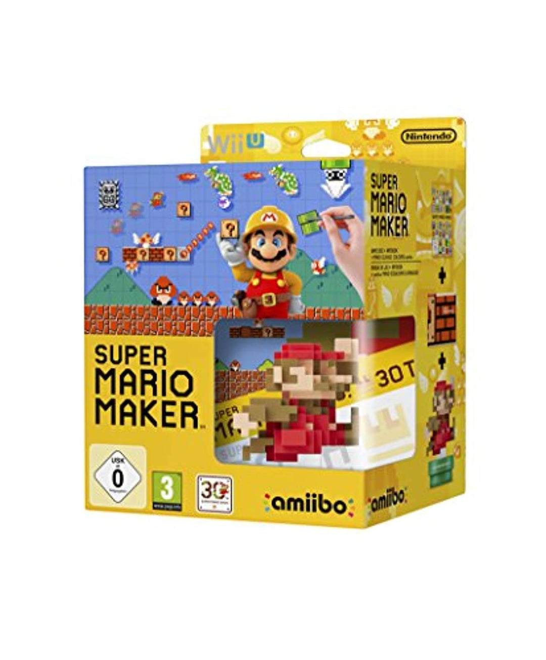 Super Mario Maker (inkl. amiibo 8-Bit Mario Figur + Artbook) - [Wii U] Nintendo Wii U amiibo+Artbook