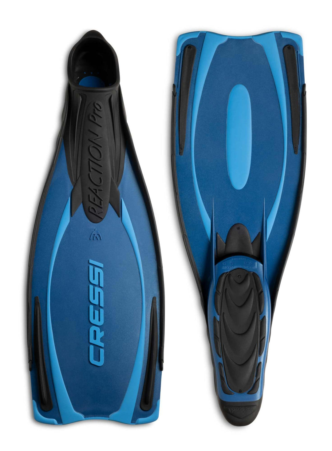 Cressi Reaction Pro Fins - Flossen zum Tauchen, Freitauchen und Schnorcheln, Adult Unisex 40/41 Blau