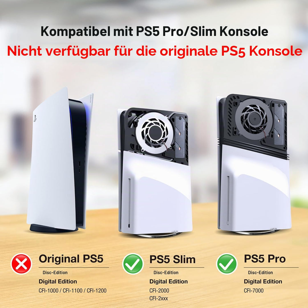 GRAUGEAR PS5 Pro/PS5 Slim M.2 SSD Kühlkörper mit Heatpipe, integriertem Kupfer-Heatpipe und Aluminiu